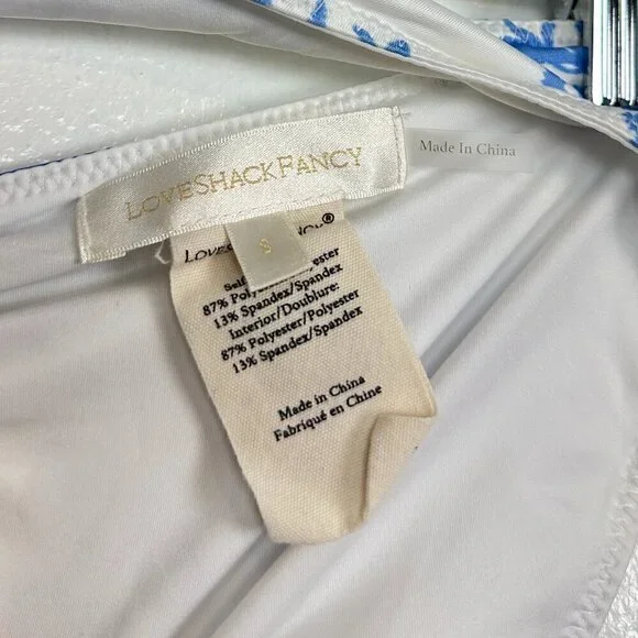 LOVESHACKFANCY Swim Massimo Bikini Set in Cobalt Pop Size Small